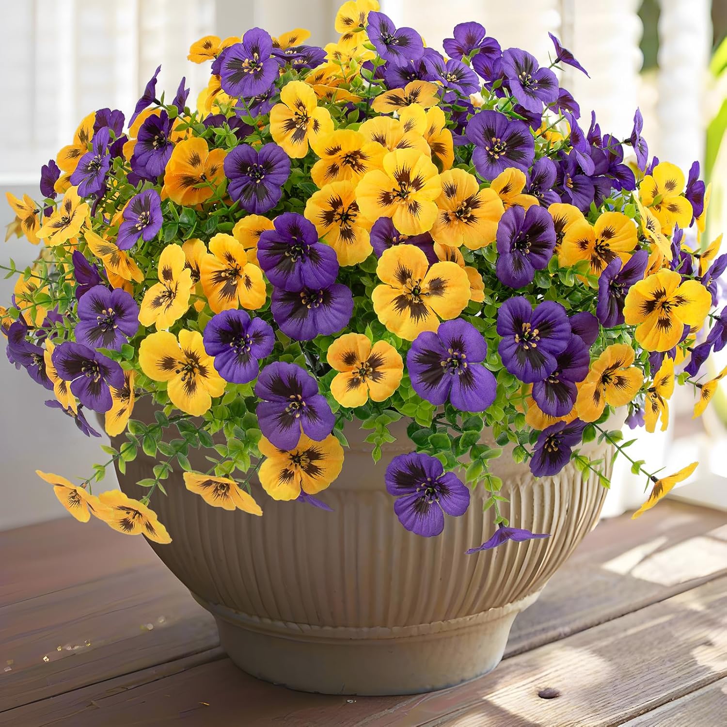 🌼 Rowfad Artificial Pansy Flowers — Bring Fresh Garden Charm to Any Space 🌼