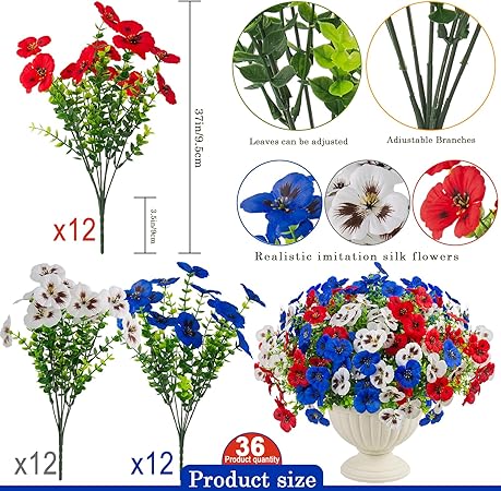 🌼 Rowfad Artificial Pansy Flowers — Bring Fresh Garden Charm to Any Space 🌼