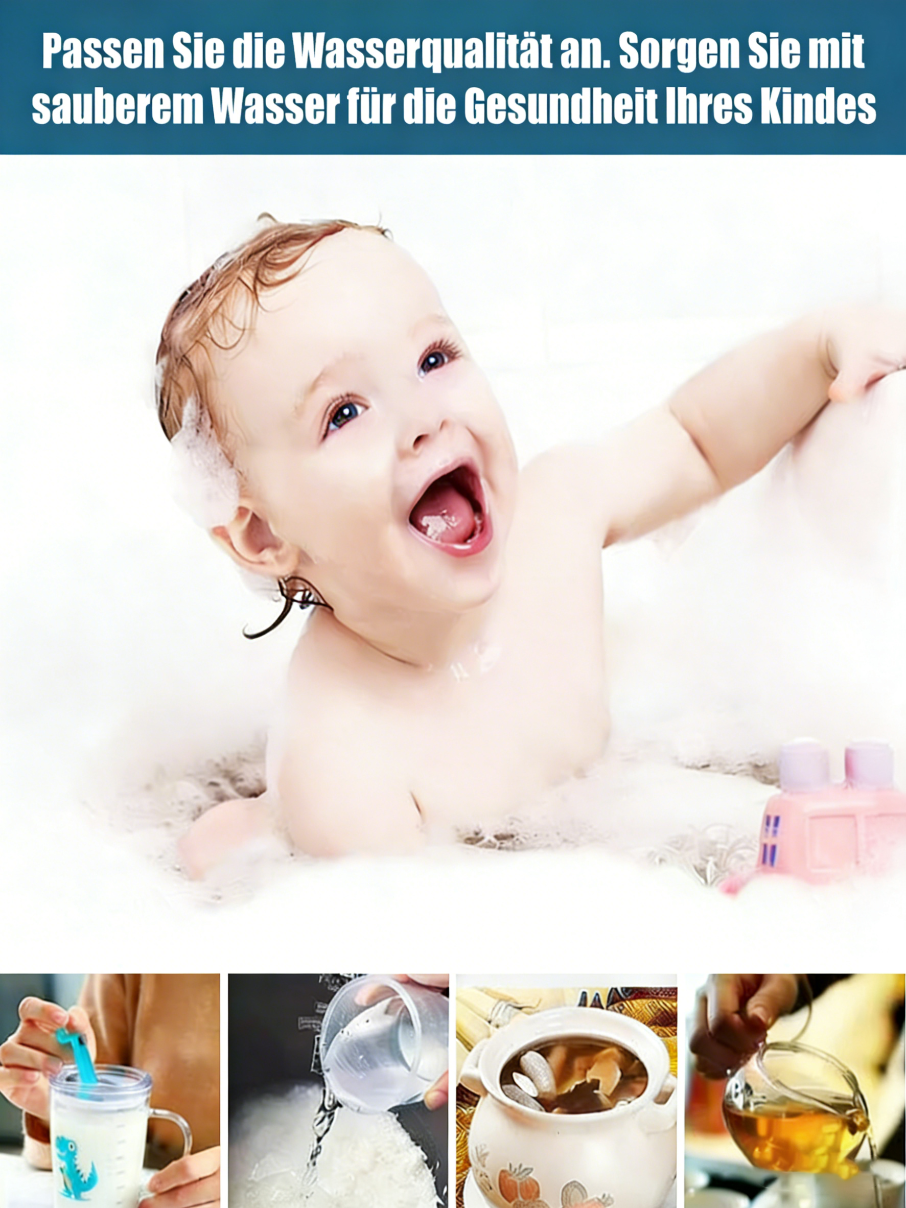 360° 6-stufiger Wasserfilter – Sauberes, gesundes Trinkwasser für die ganze Familie!