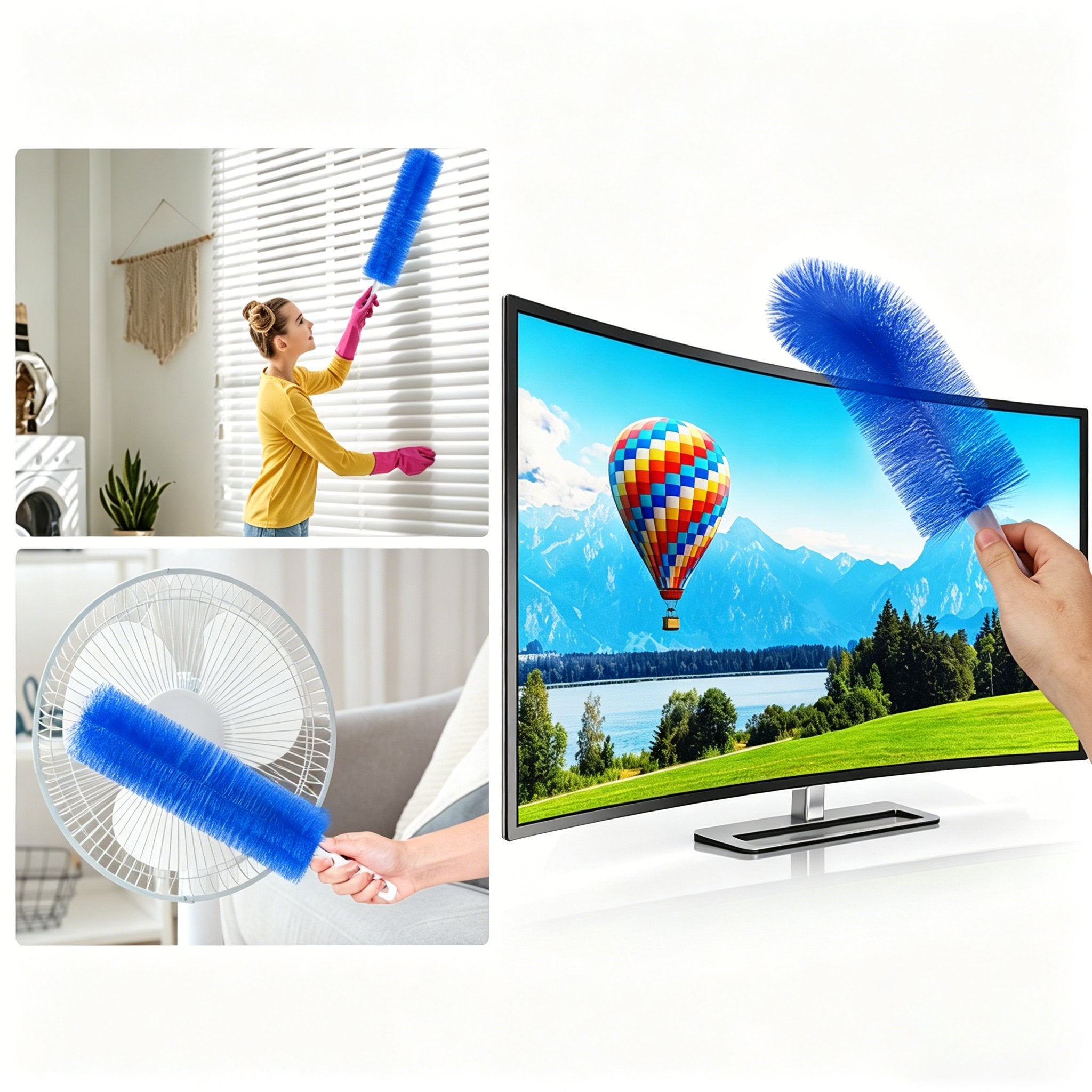🔥Bendable Microfiber Head,Reusable Dust Remover