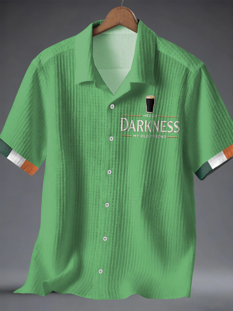 Men's Hello Darkness My Old Friend short sleeve Waffle Shirt