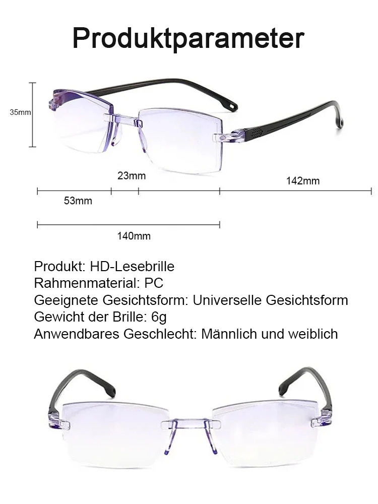 Smarte Brille mit Autofokus-Technologie ✨ Ohne Sehtest passt sich die Sehstärke automatisch Ihren Augen an – von -7,0 bis +7,0 Dioptrien. ✨ Zudem bieten die Gläser einen Schutz von 99,9 % gegen schädliches Blaulicht. ✨