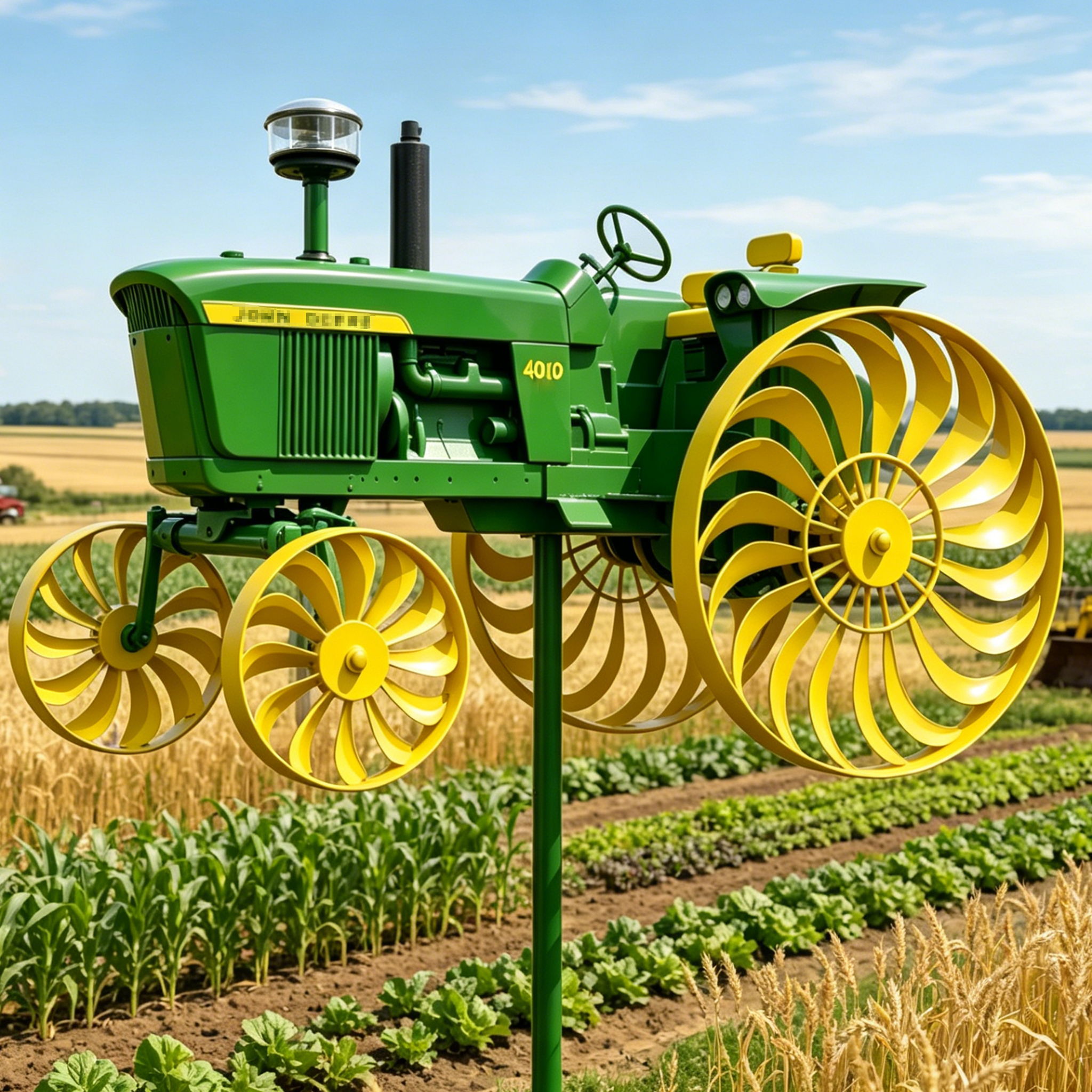 🔥Limited Edition🔥 Garden Classic Model 4020 Tractor Wind Spinner - Rotating Yard Stake Decor for Lawn, Patio & Flower Beds