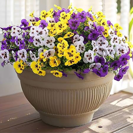 🌼 Rowfad Artificial Pansy Flowers — Bring Fresh Garden Charm to Any Space 🌼