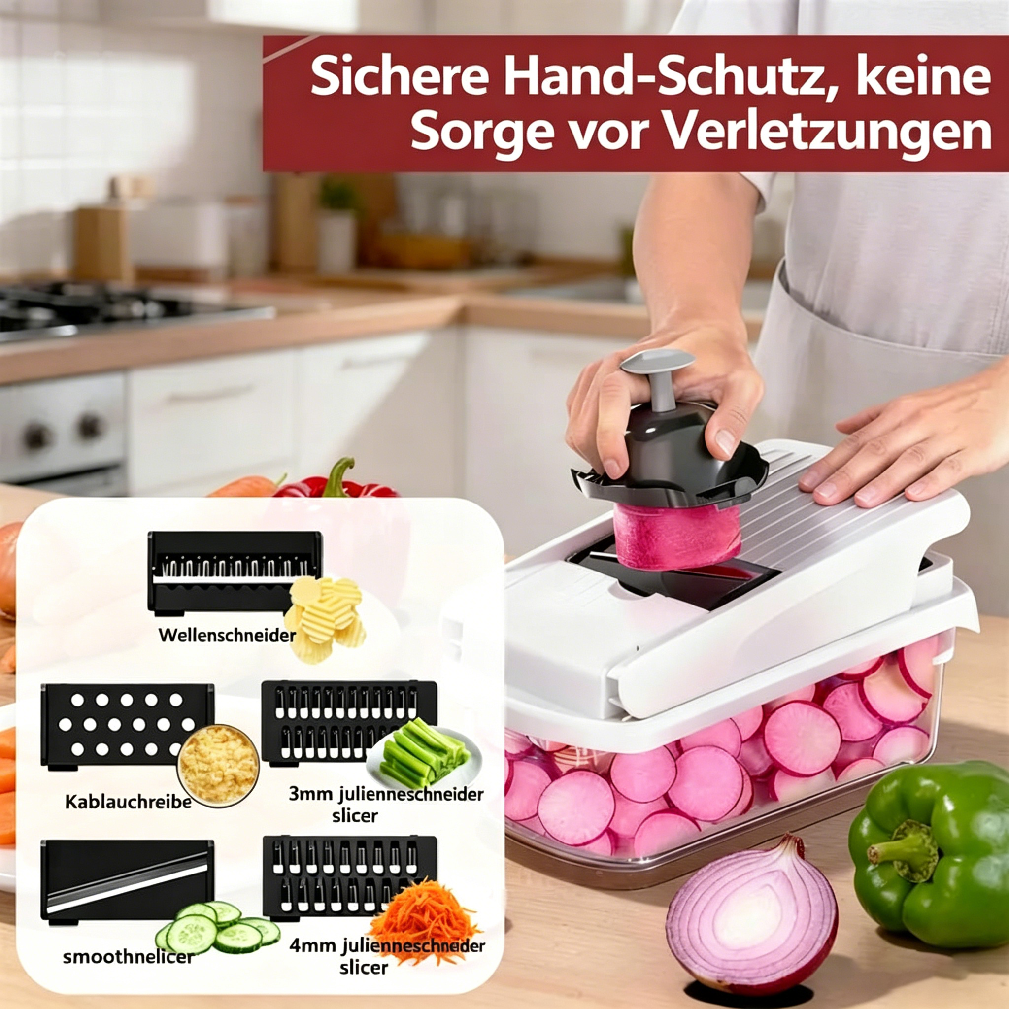 15-in-1 Vegetable Chopper | Multifunctional Food Cutter with Container