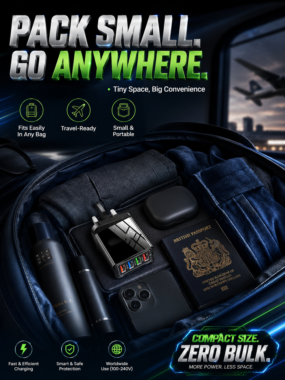 Improve Your Phone's Battery Life⚡4-in-1 Travel Charger🚀 Make your 4-year-old smartphone charge faster than a new one