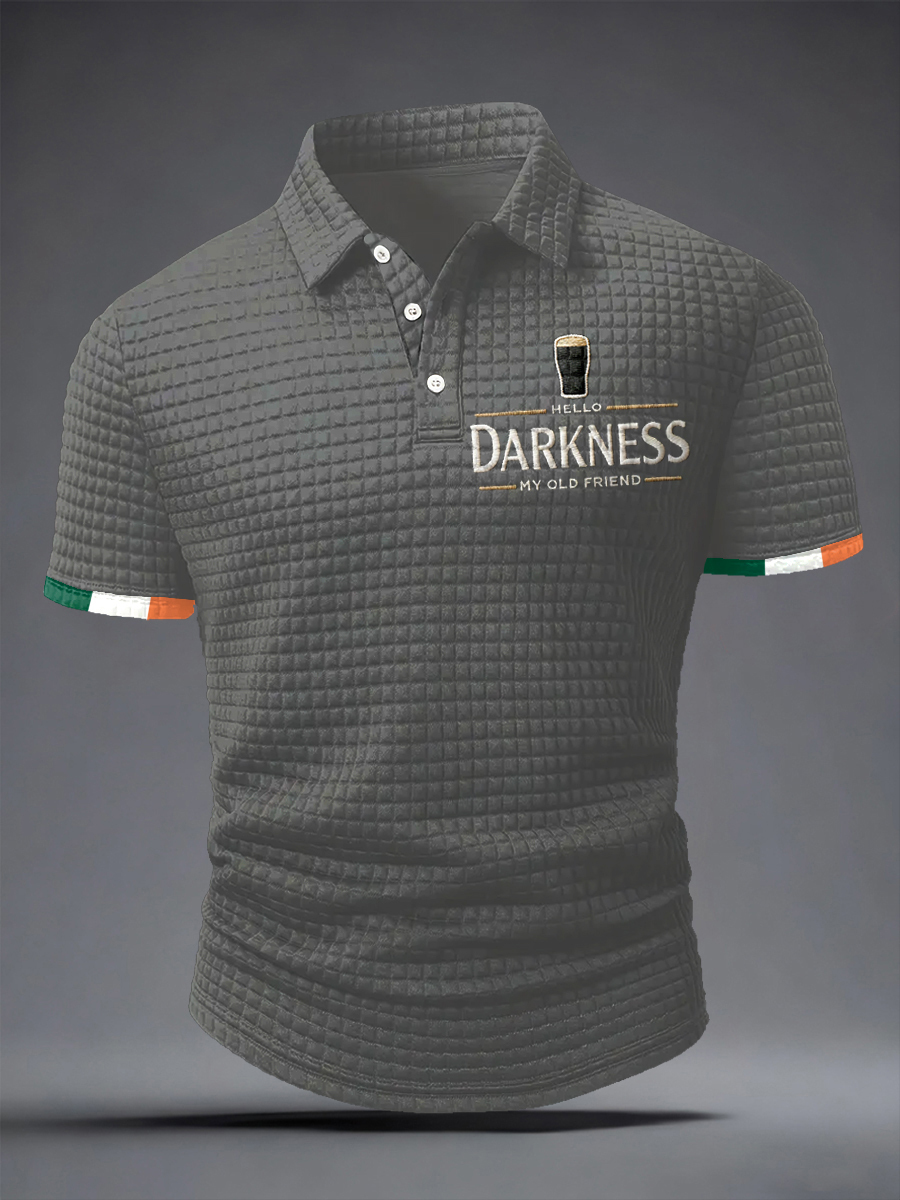 Men's Hello Darkness My Old Friend short sleeve Waffle Shirt