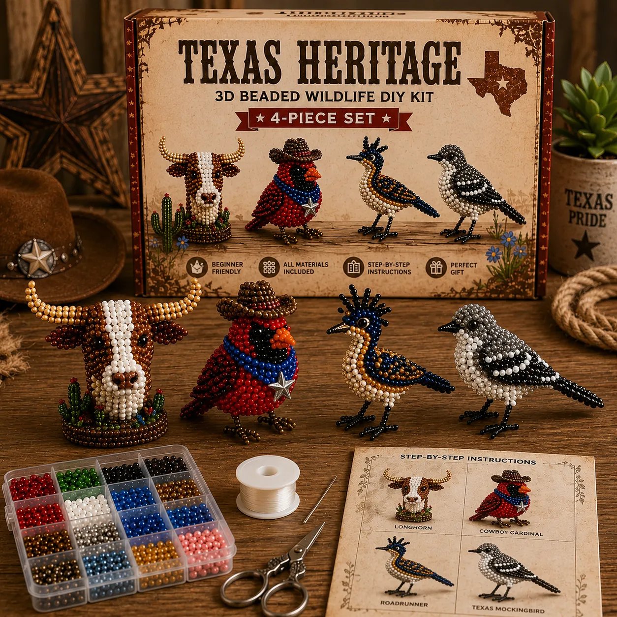🔥Limited Edition - 🧵✨Petite 3D Beaded Animal Craft Kit