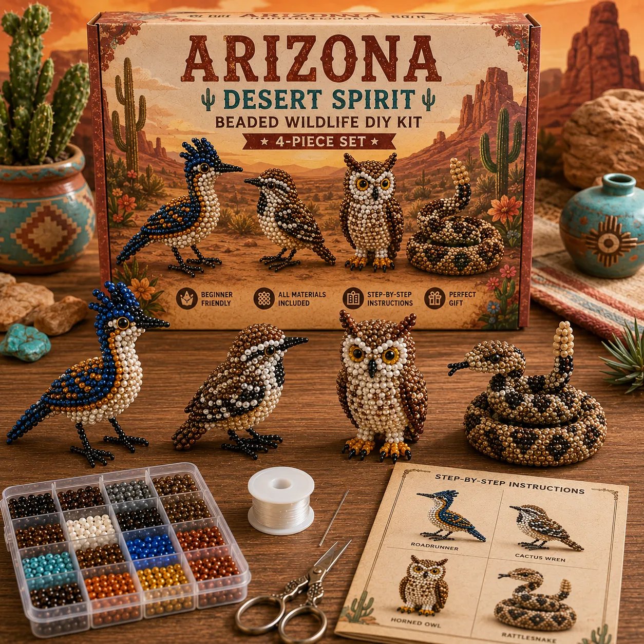 🔥Limited Edition - 🧵✨Petite 3D Beaded Animal Craft Kit