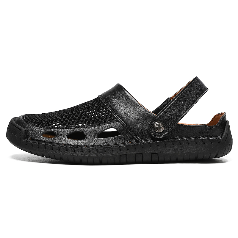 🔥Last Day 60% OFF🔥Men's Premium Leather Closed-Toe Sandals - Non-Slip Outdoor Summer Shoes