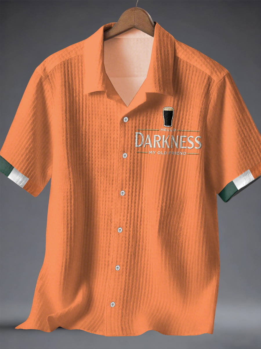 Men's Hello Darkness My Old Friend short sleeve Waffle Shirt