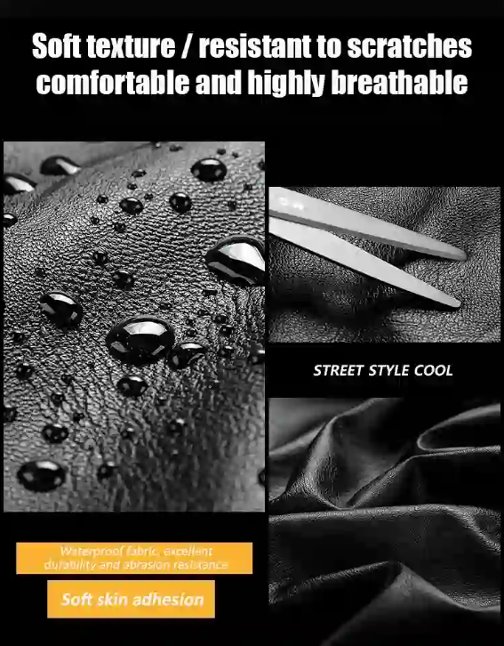 Men's leather jacket, thickened and lined with fleece , Your body temperature can rise by 5 degrees Celsius in just 1 second