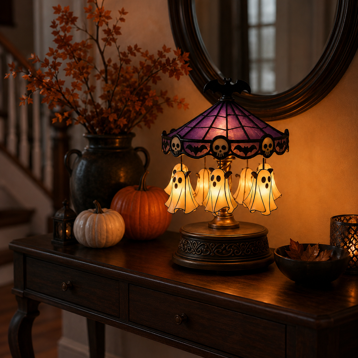 Halloween Ghost Carousel Table Lamp