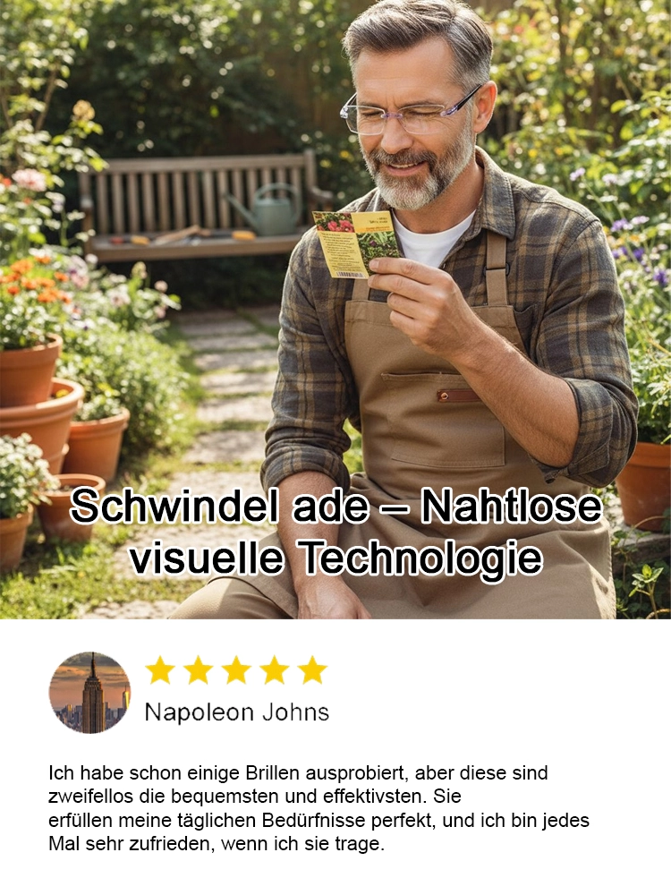 Smarte Brille mit Autofokus-Technologie ✨ Ohne Sehtest passt sich die Sehstärke automatisch Ihren Augen an – von -7,0 bis +7,0 Dioptrien. ✨ Zudem bieten die Gläser einen Schutz von 99,9 % gegen schädliches Blaulicht. ✨