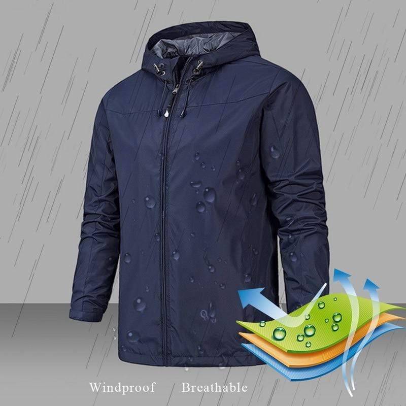Men's Tactical Hardshell Jacket - Waterproof Windproof Outdoor Trekking Shell