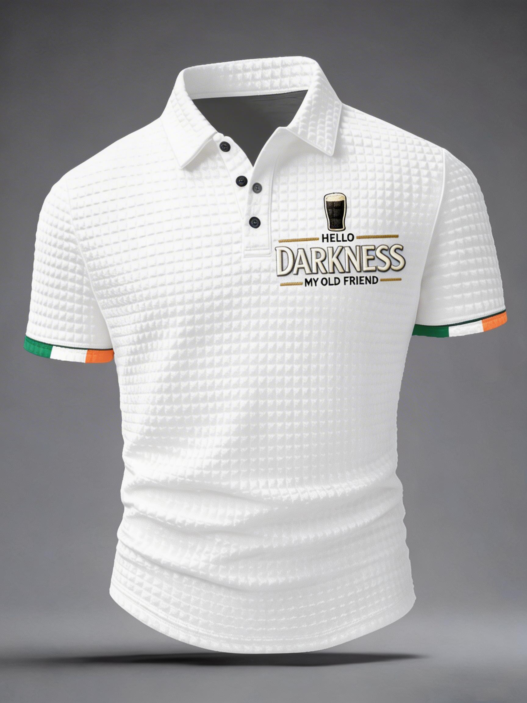 Men's Hello Darkness My Old Friend short sleeve Waffle Shirt