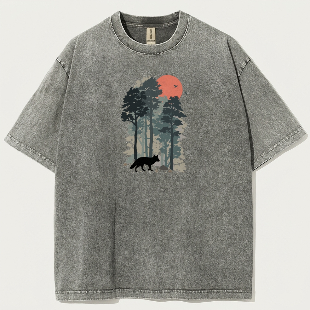 Fox In The Woods Vintage Organic Cotton Trail Tee-HikeVista