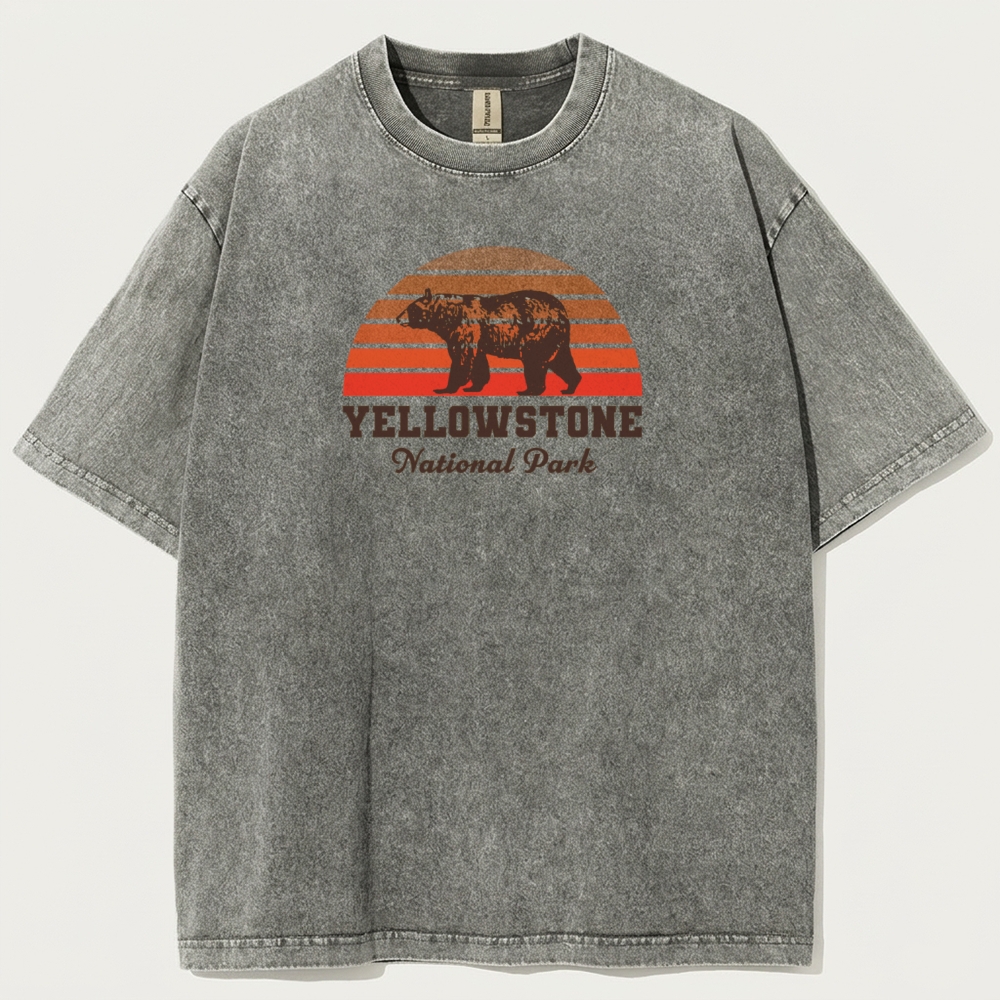 Yellowstone Bear Vintage Organic Cotton Trail Tee-HikeVista