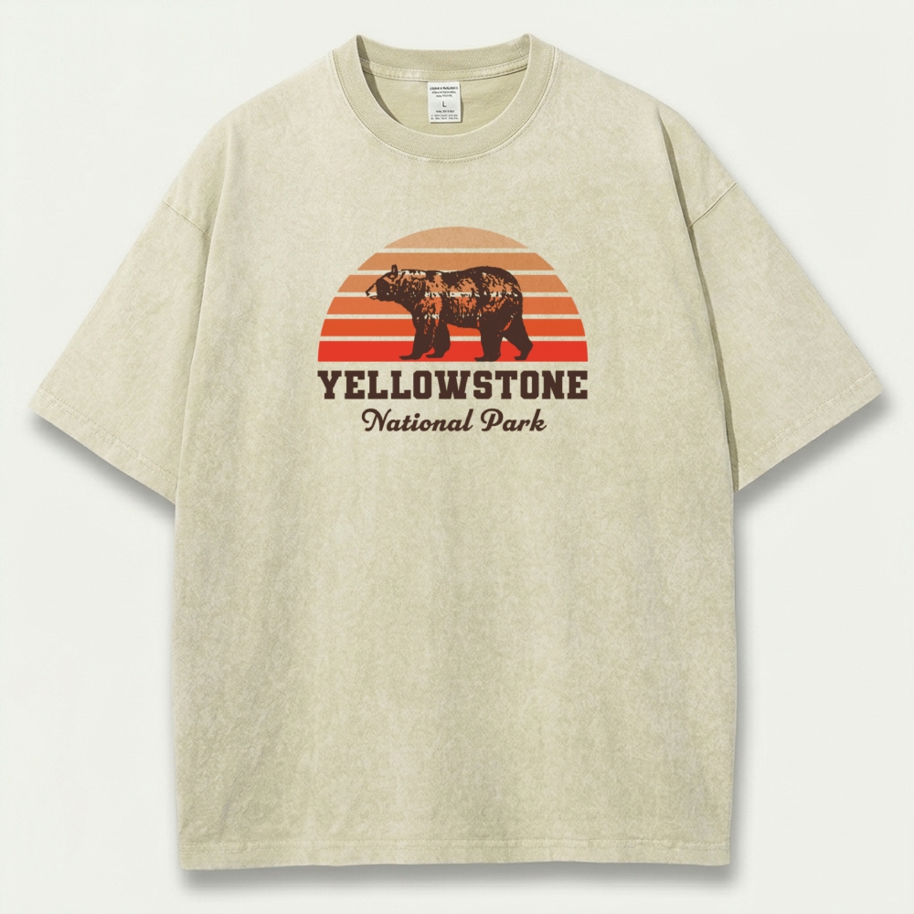 Yellowstone Bear Vintage Organic Cotton Trail Tee-HikeVista