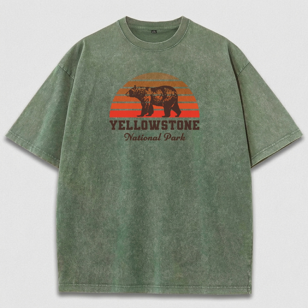Yellowstone Bear Vintage Organic Cotton Trail Tee-HikeVista