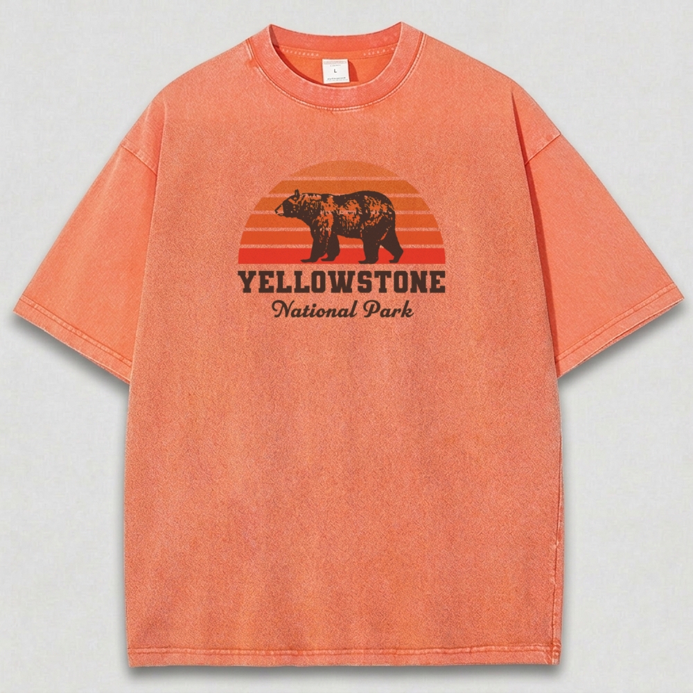 Yellowstone Bear Vintage Organic Cotton Trail Tee-HikeVista
