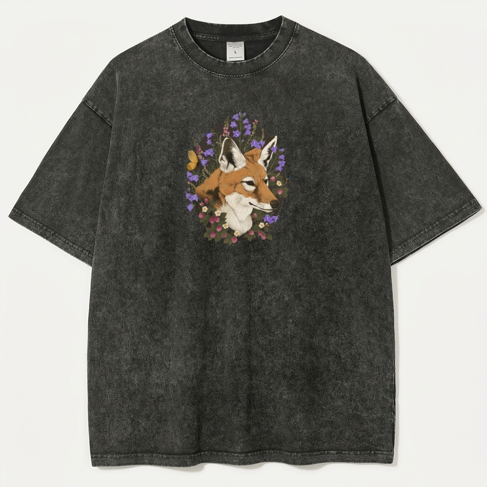 Fox Wildflower Vintage Organic Cotton Trail Tee-HikeVista
