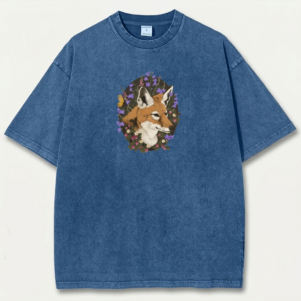 Fox Wildflower Vintage Organic Cotton Trail Tee-HikeVista