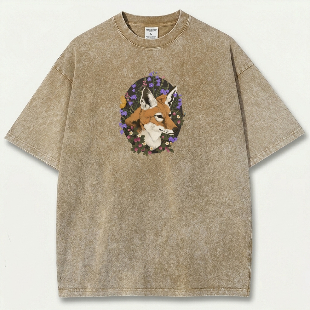 Fox Wildflower Vintage Organic Cotton Trail Tee-HikeVista