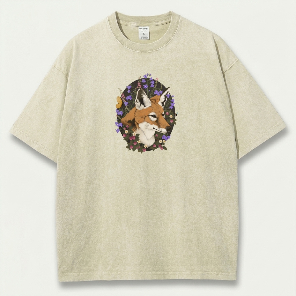 Fox Wildflower Vintage Organic Cotton Trail Tee-HikeVista