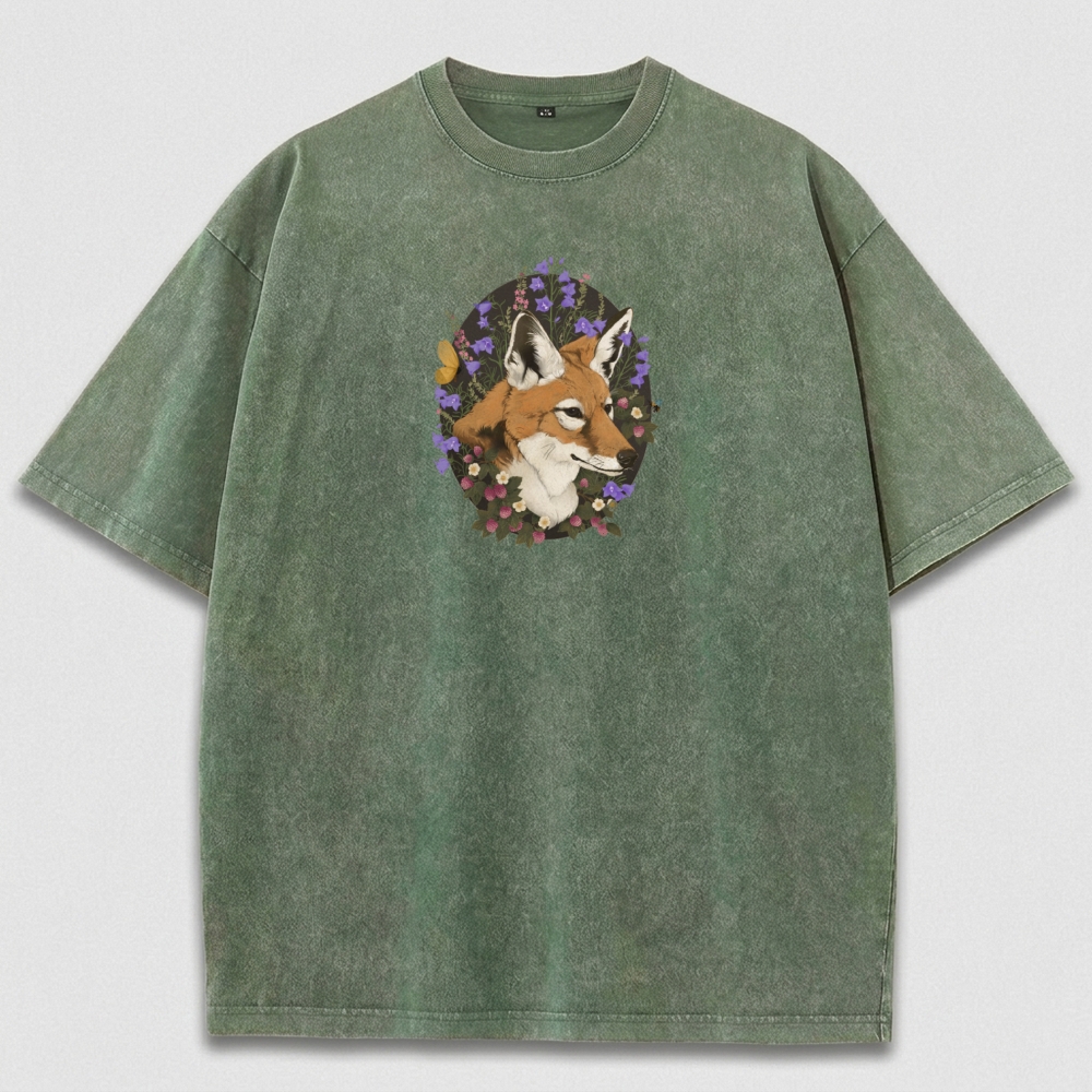 Fox Wildflower Vintage Organic Cotton Trail Tee-HikeVista