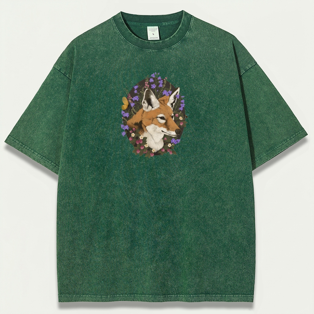 Fox Wildflower Vintage Organic Cotton Trail Tee-HikeVista