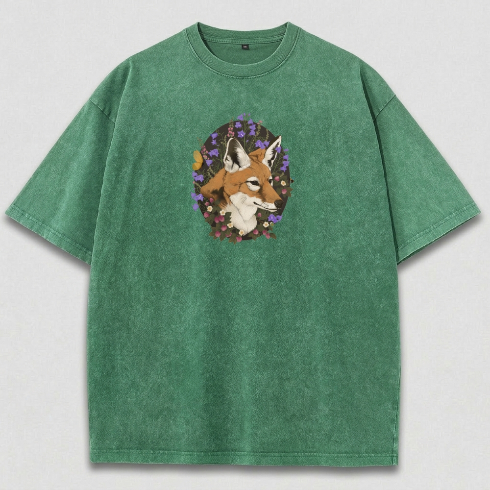 Fox Wildflower Vintage Organic Cotton Trail Tee-HikeVista