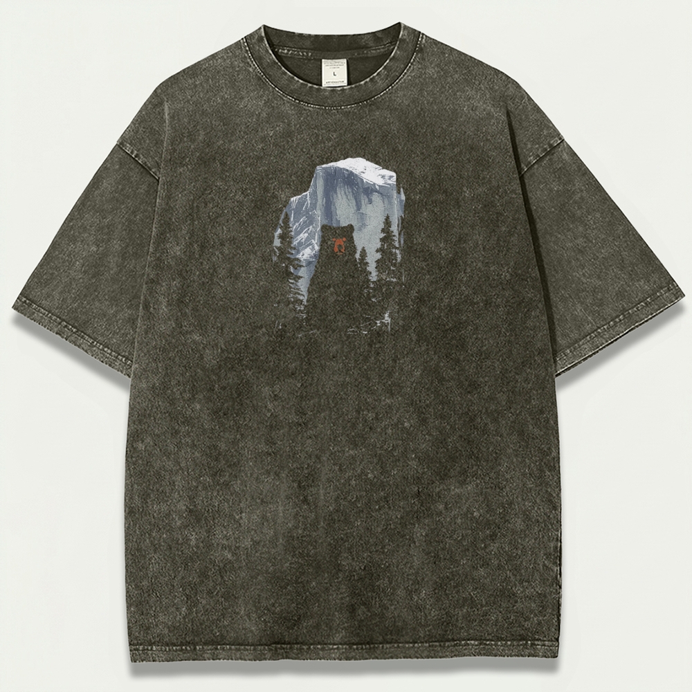 Bear Forest Vintage Organic Cotton Hiking Tee-HikeVista
