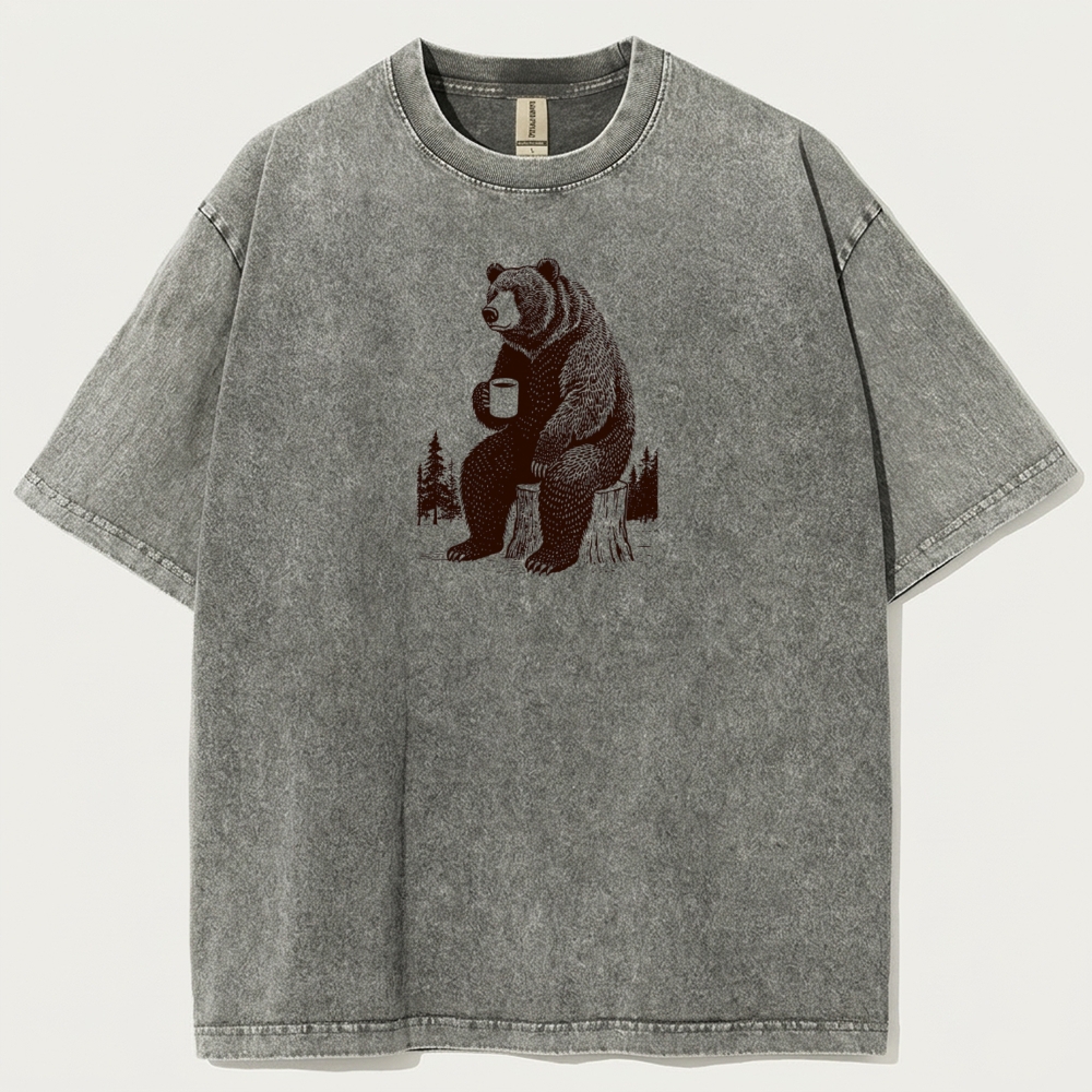 Bear In The Woods Vintage Organic Cotton Trail Tee-HikeVista