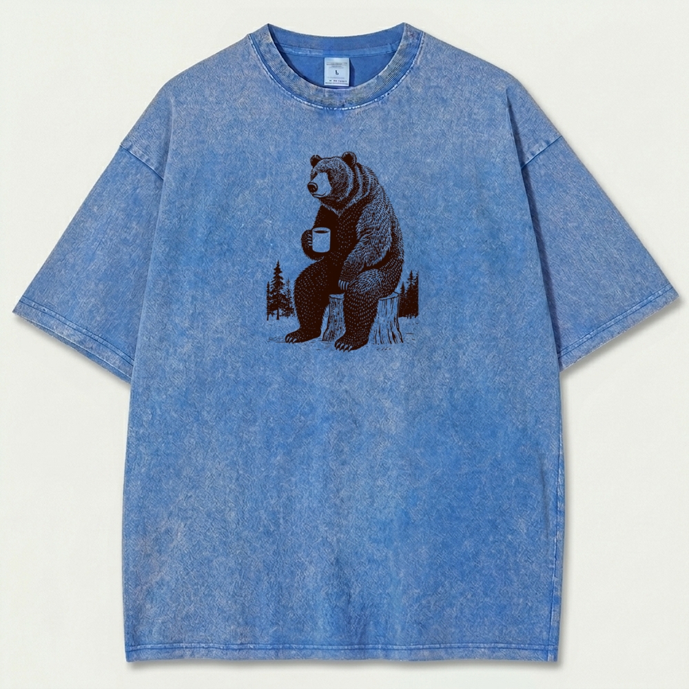 Bear In The Woods Vintage Organic Cotton Trail Tee-HikeVista