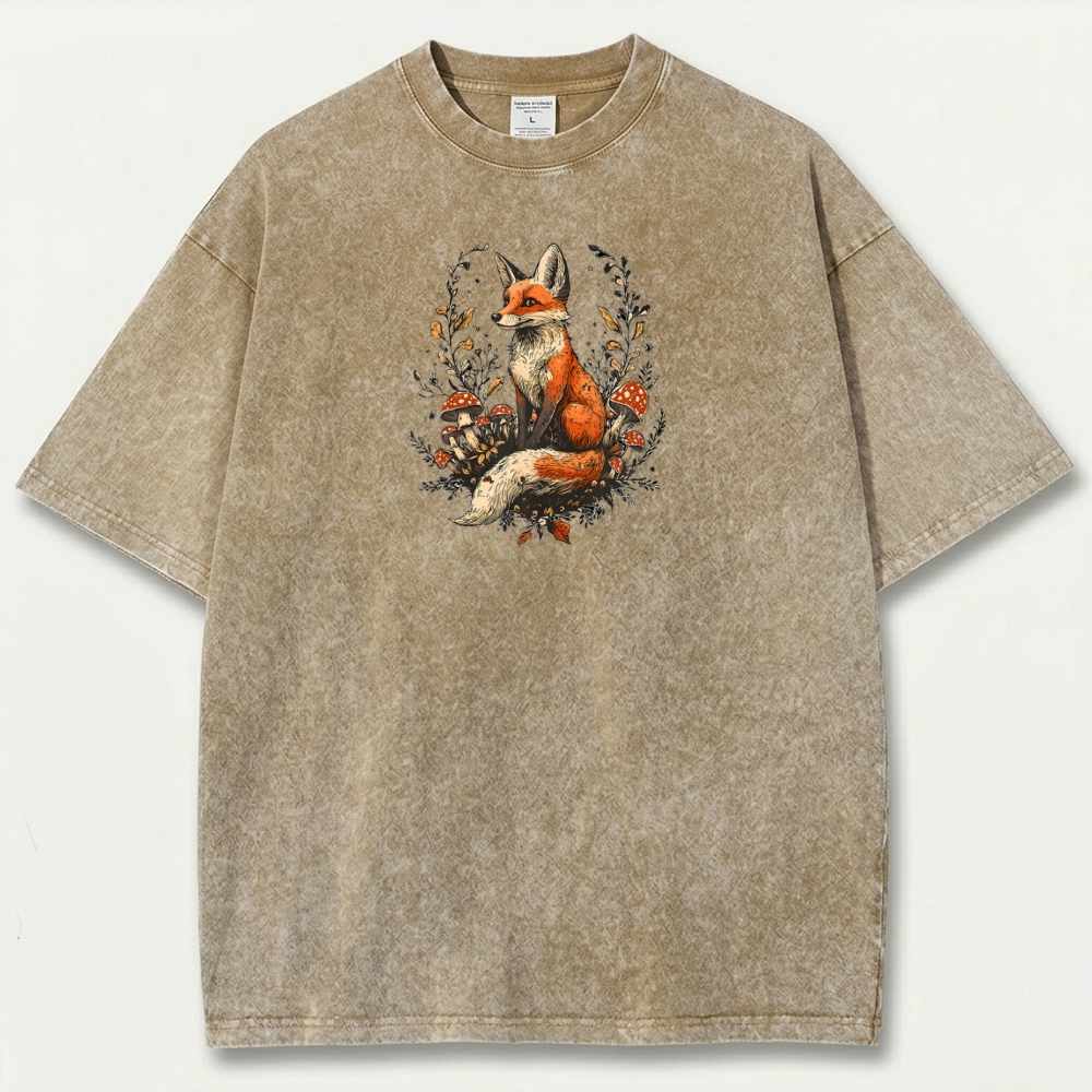 Fox Wildflower Vintage Organic Cotton Trail Tee-HikeVista