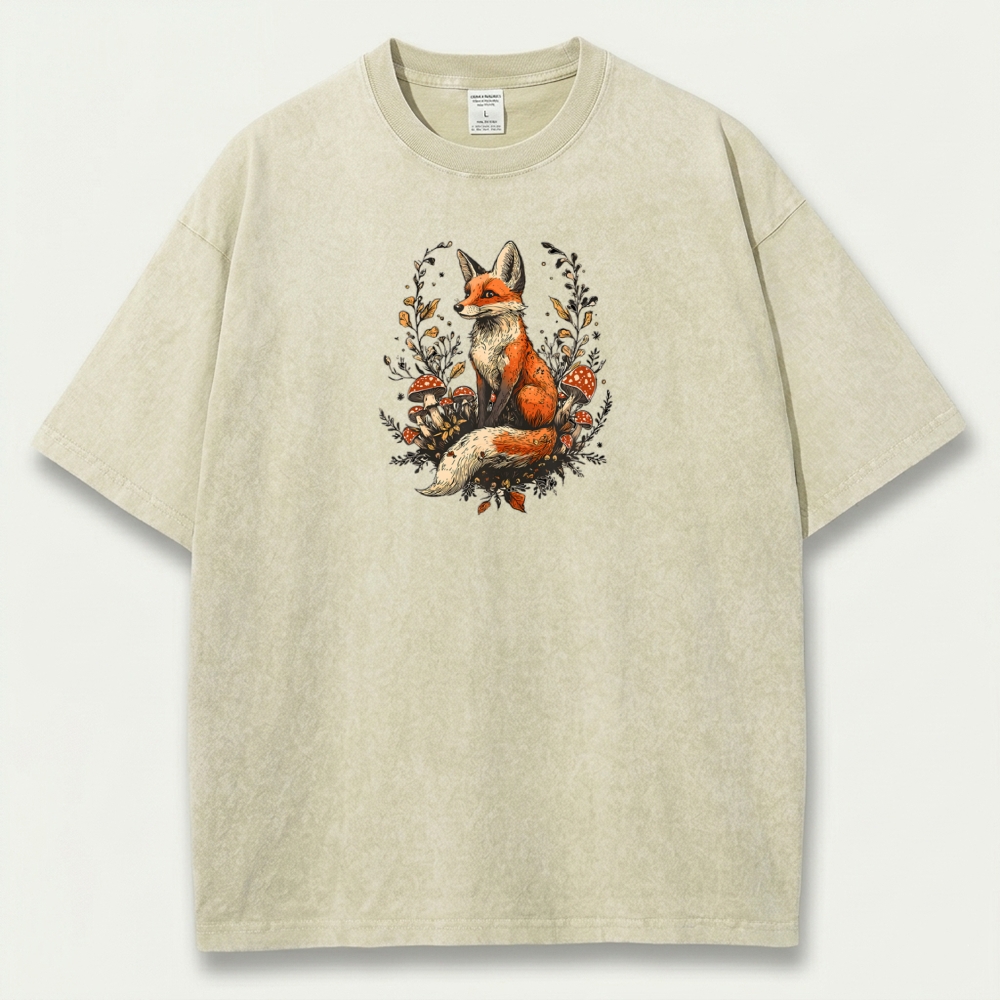 Fox Wildflower Vintage Organic Cotton Trail Tee-HikeVista