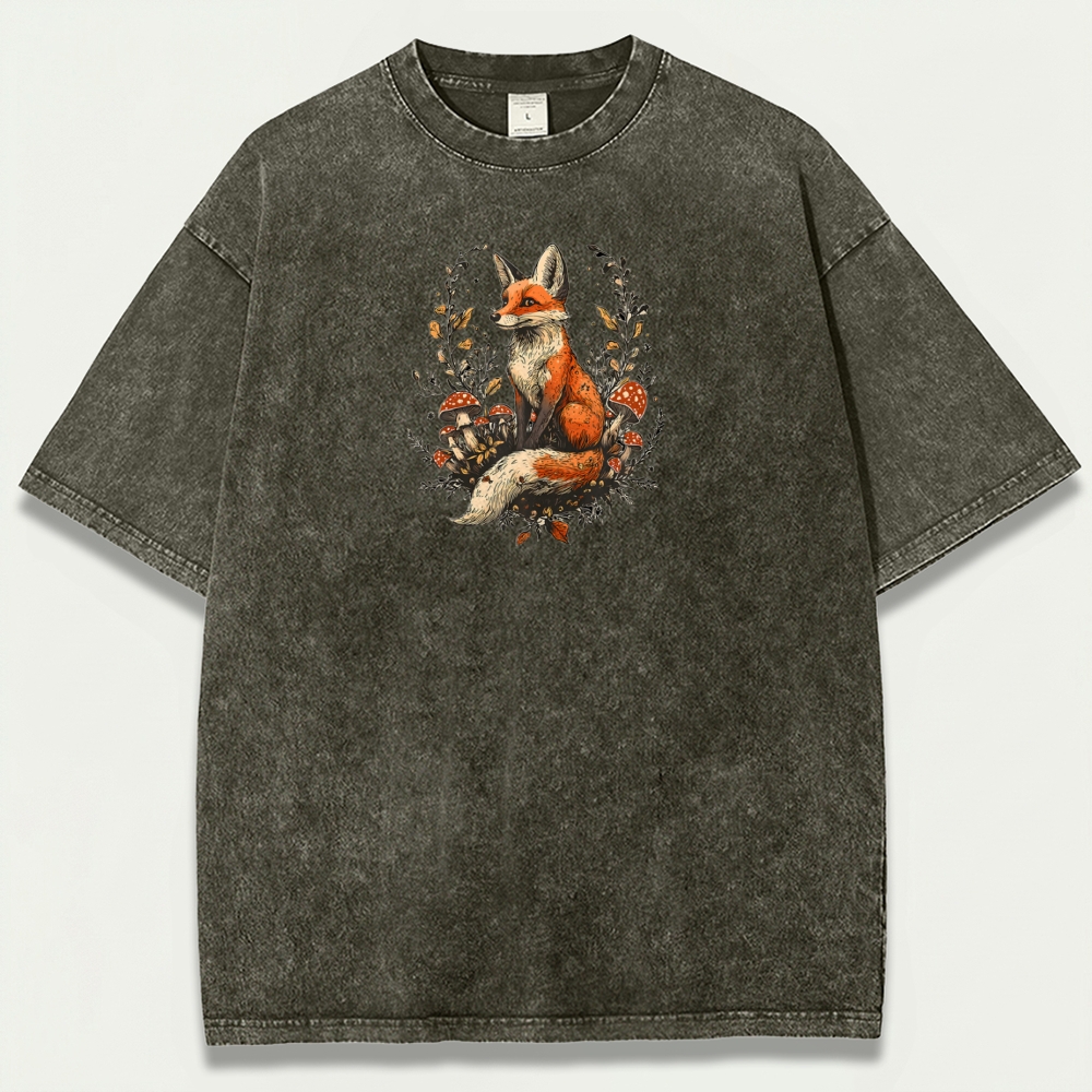 Fox Wildflower Vintage Organic Cotton Trail Tee-HikeVista
