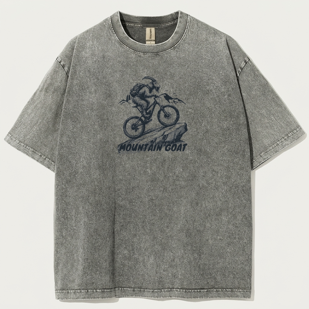 Mountain Goat Vintage Organic Cotton Hiking Tee-HikeVista