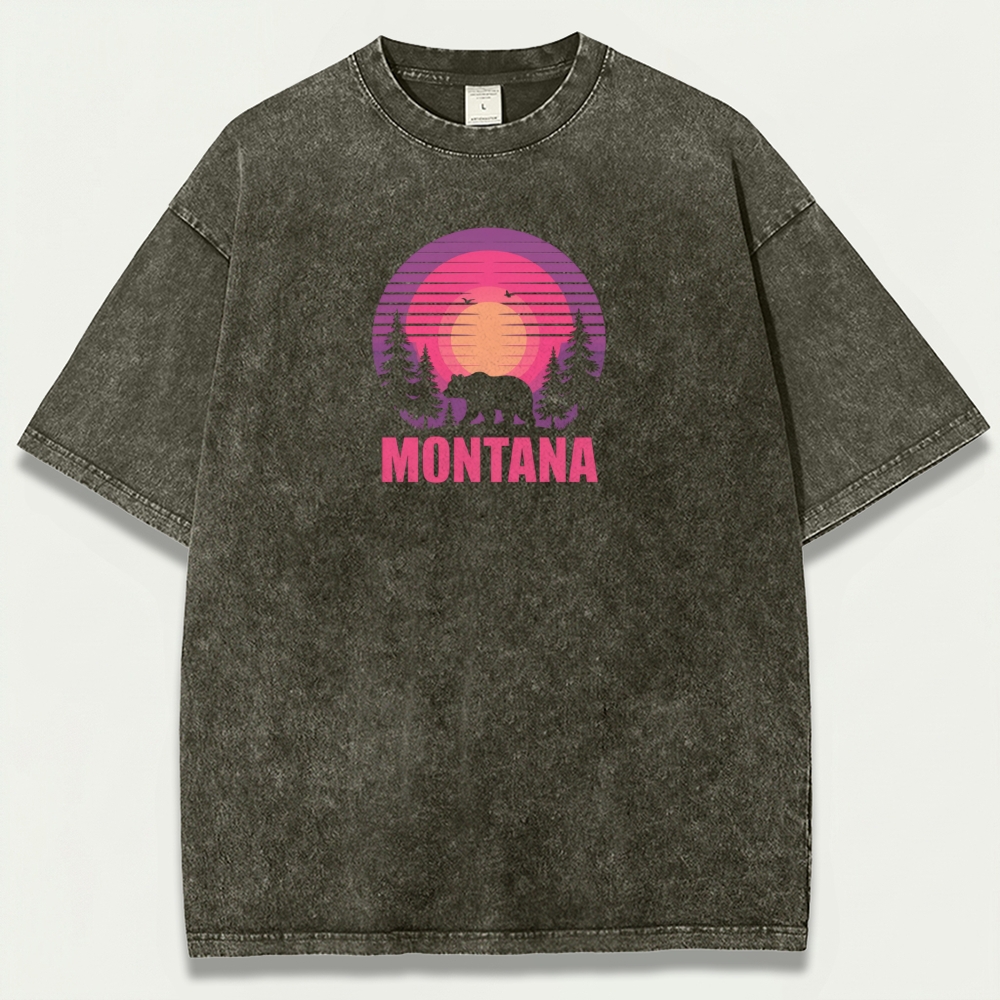 Montana In The Woods Vintage Organic Cotton Trail Tee-HikeVista