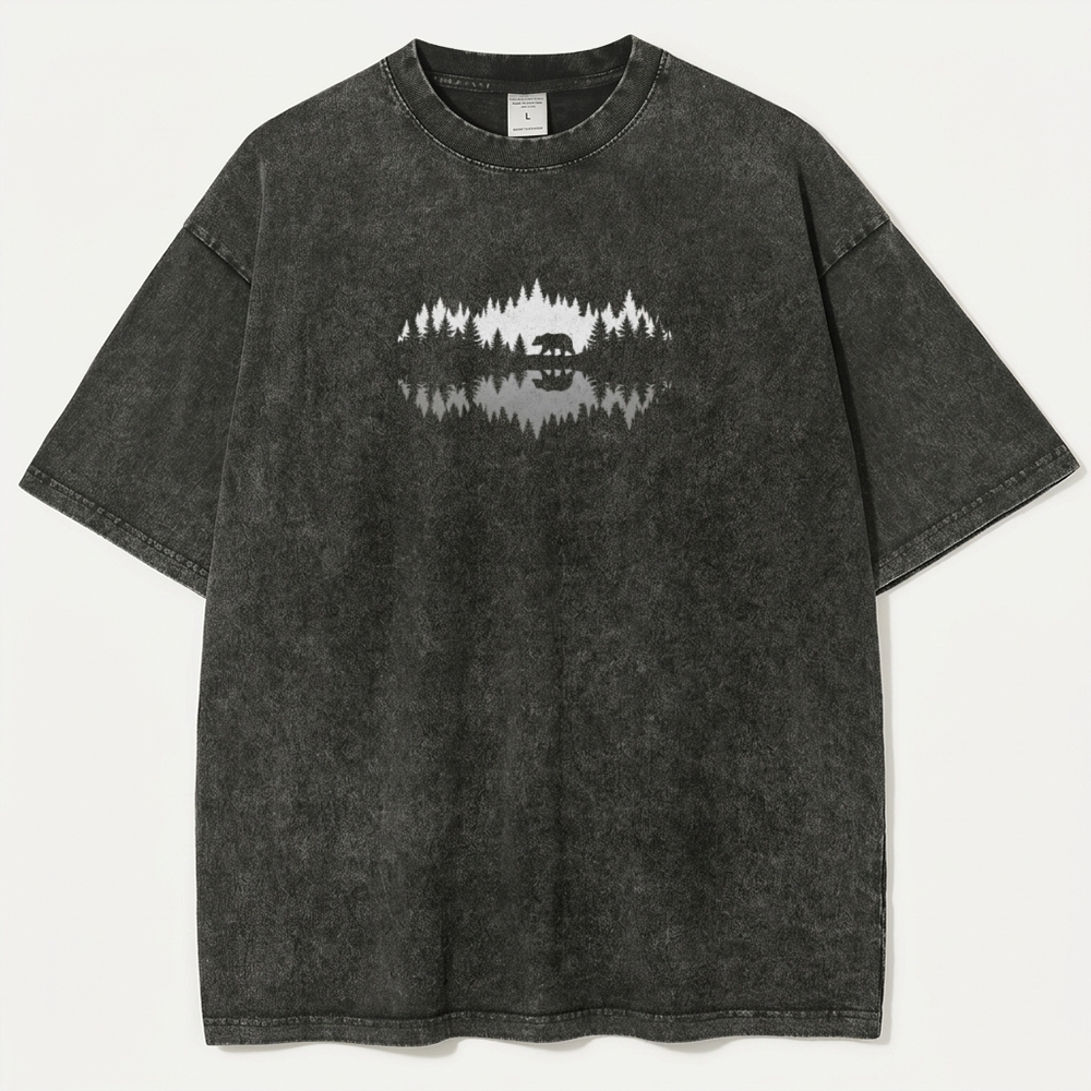 Bear Forest Vintage Organic Cotton Hiking Tee-HikeVista