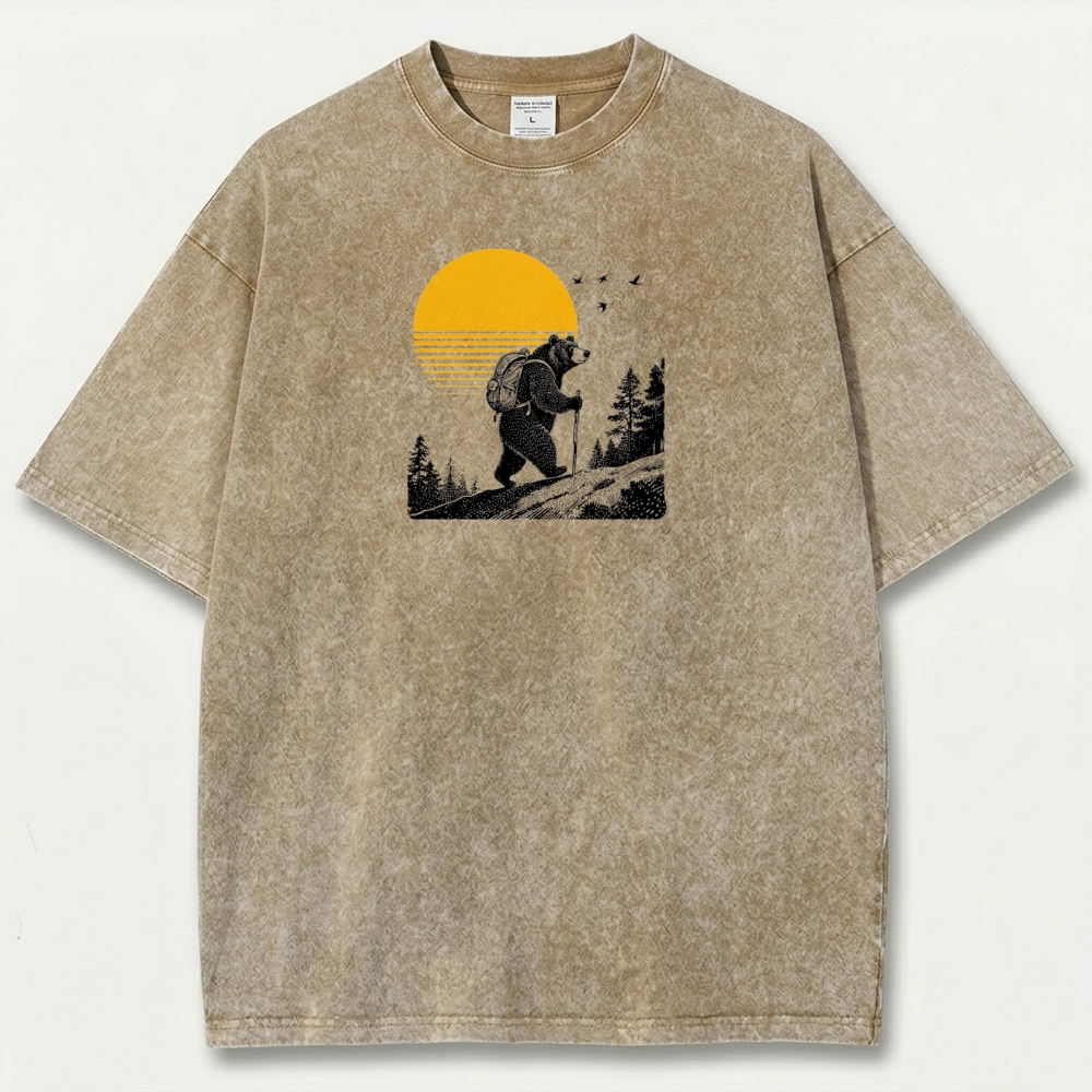 Bear In The Woods Vintage Organic Cotton Trail Tee-HikeVista