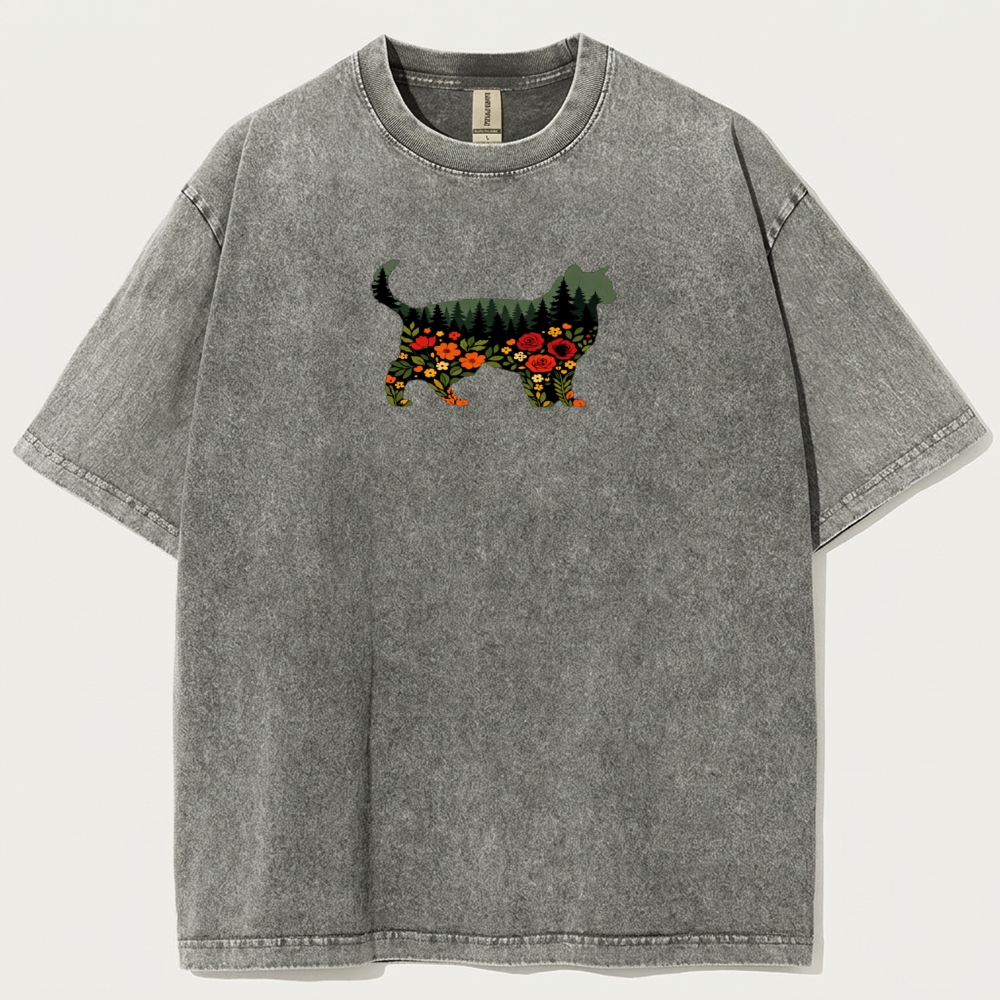 Cat Forest Vintage Organic Cotton Hiking Tee-HikeVista