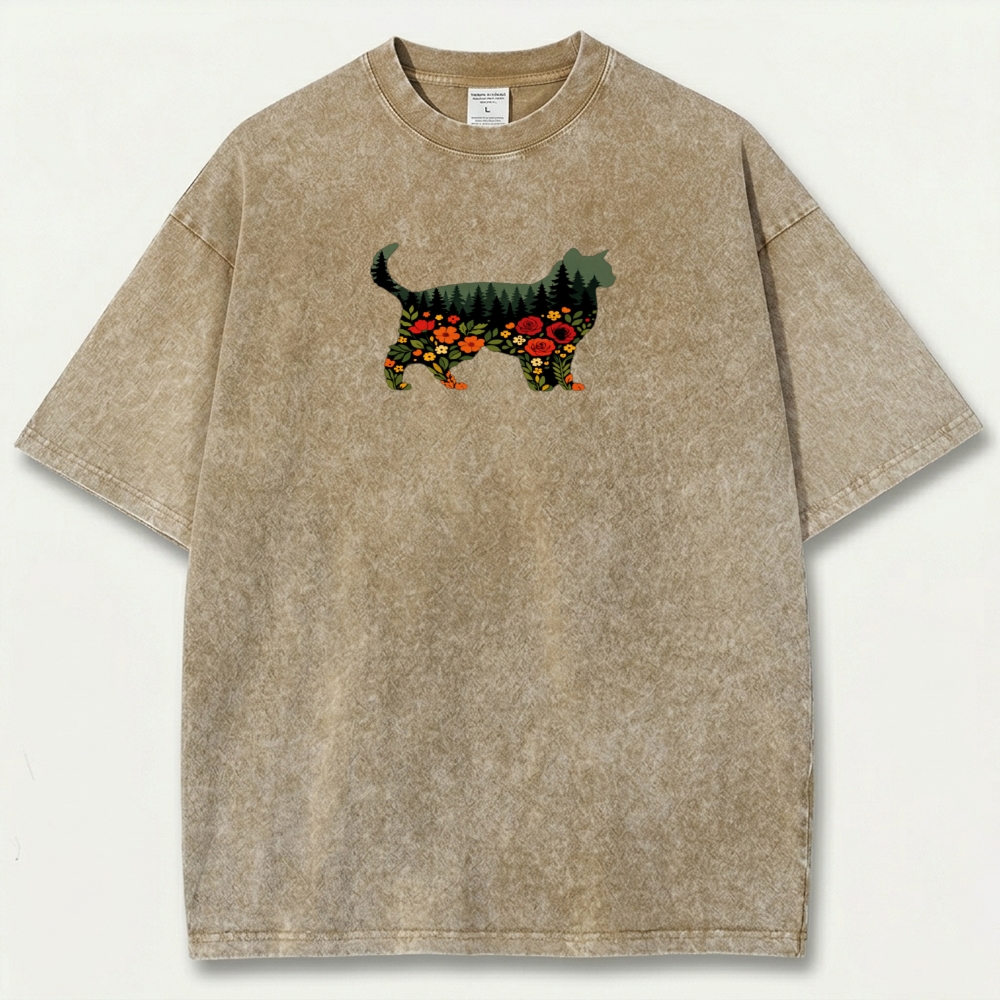 Cat Forest Vintage Organic Cotton Hiking Tee-HikeVista
