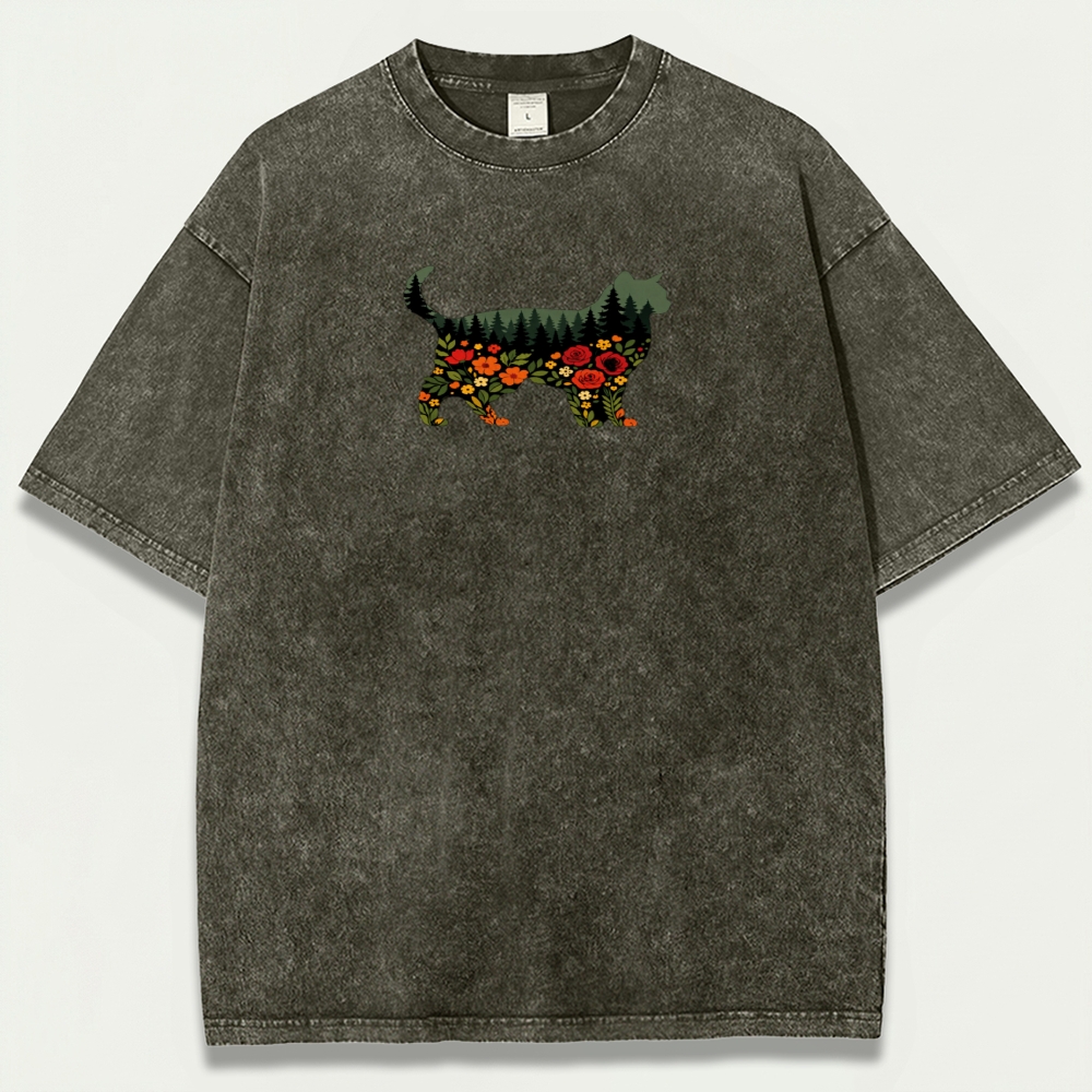 Cat Forest Vintage Organic Cotton Hiking Tee-HikeVista