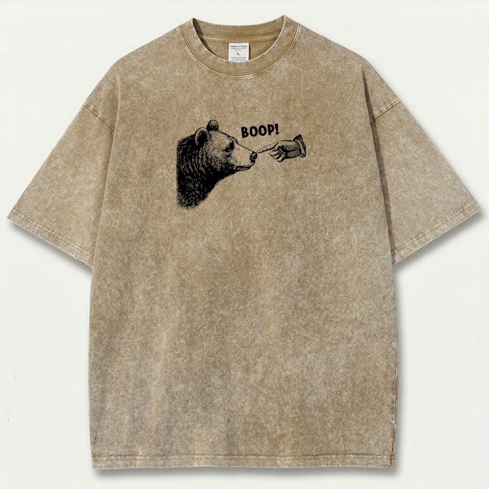 Bear Boop! Vintage Organic Cotton Hiking Tee-HikeVista