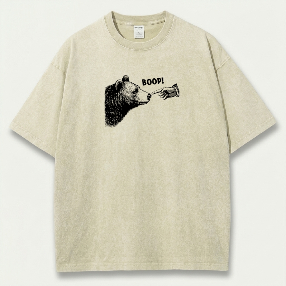 Bear Boop! Vintage Organic Cotton Hiking Tee-HikeVista