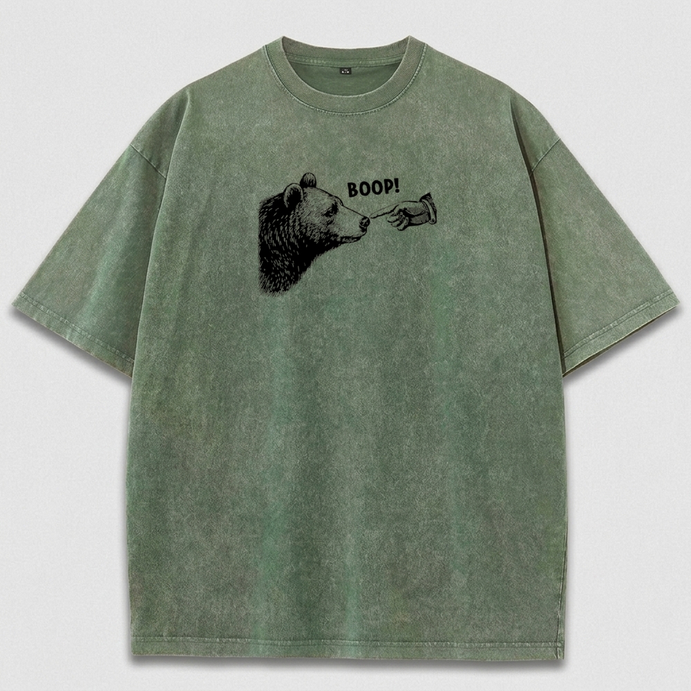 Bear Boop! Vintage Organic Cotton Hiking Tee-HikeVista