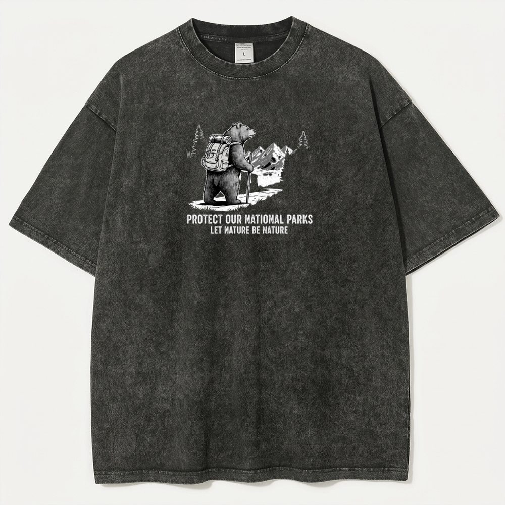 Mountain Bear Vintage Organic Cotton Hiking Tee-HikeVista