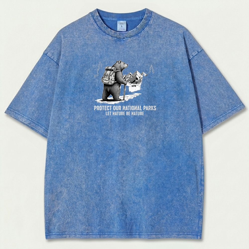 Mountain Bear Vintage Organic Cotton Hiking Tee-HikeVista